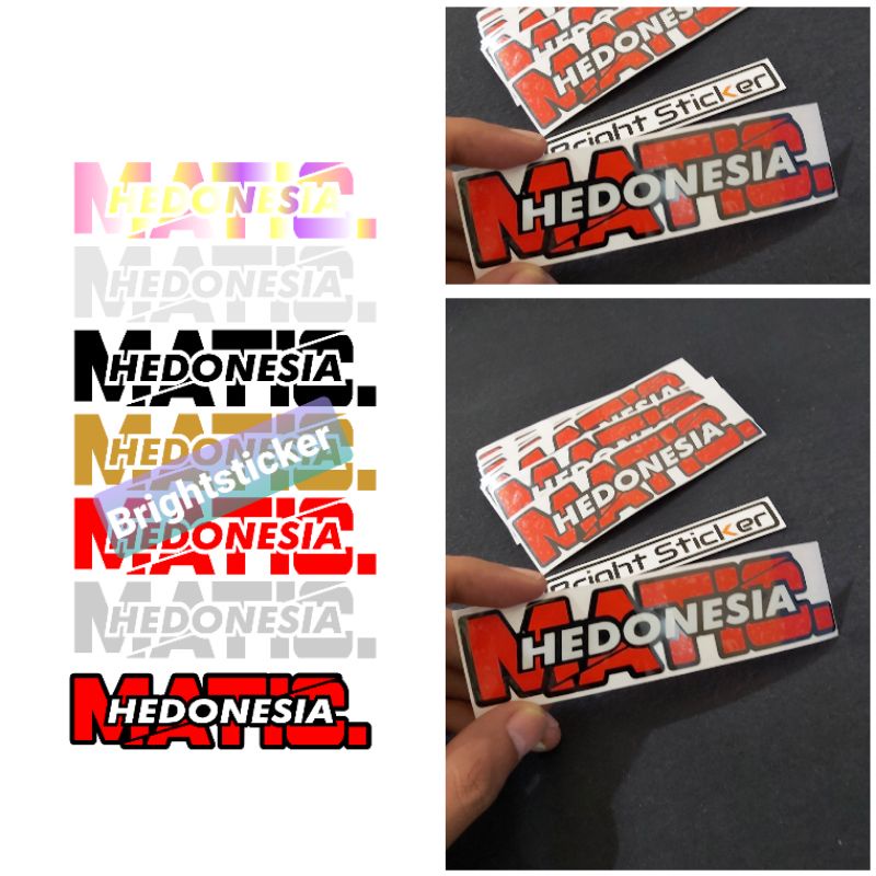 STICKER MATIC HEDONESIA CUTTING