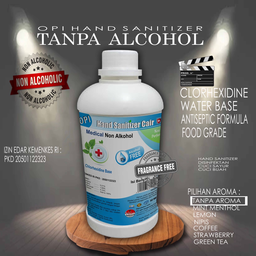 Hand sanitizer 1 liter dan 5 Liter Medical Non Alkohol  antiseptik food grade bisa buat kumur sudah ada izin edar resmi by Oke sabun suplayer