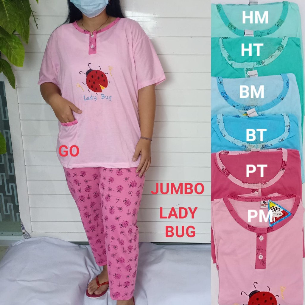 gof BOBO BABYDOLL CP JUMBO Dewasa Setelan Baju Tidur Busui Celana Panjang Lengan Pendek Piyama