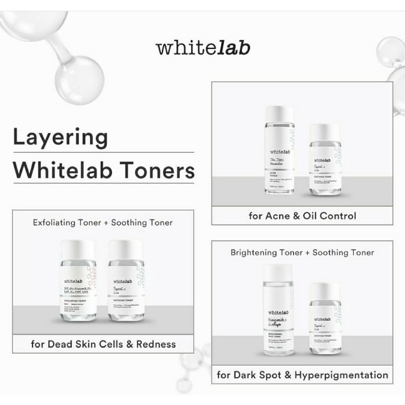 Whitelab Brightening Face Toner 100ml - Acne Toner - Soothing Toner -Exfoliating Toner