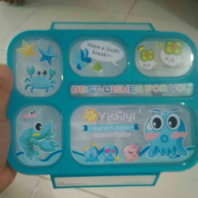 Lunchbox Yooyee Anti Tumpah 589 Pink Blue.