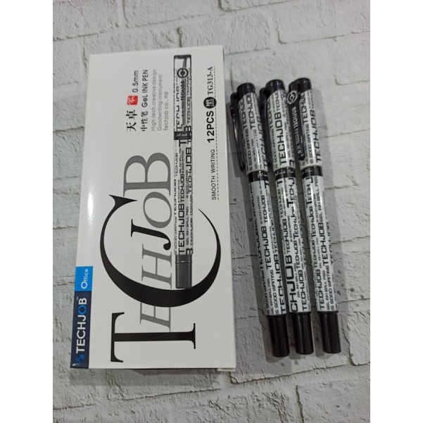 

(12Pc) Bulpen Techjob TG-313A/ TG-313B Gel Ink pen 0.5mm