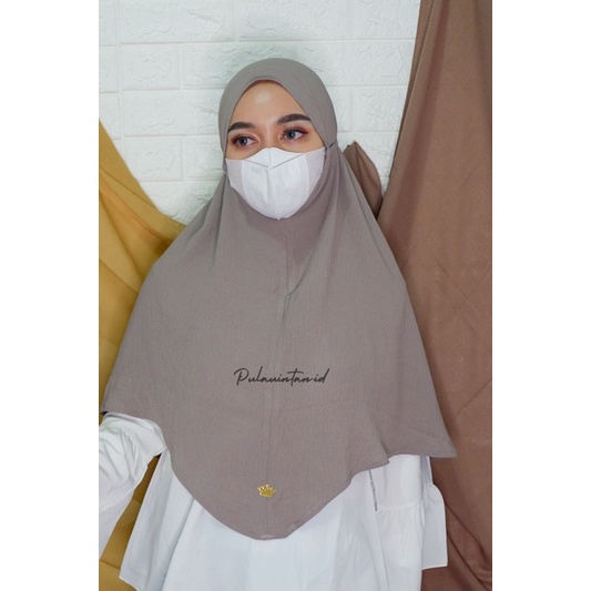 Jilbab Bergo GRAY | Bergo tali | Jilbab bergo premium | bergo instan