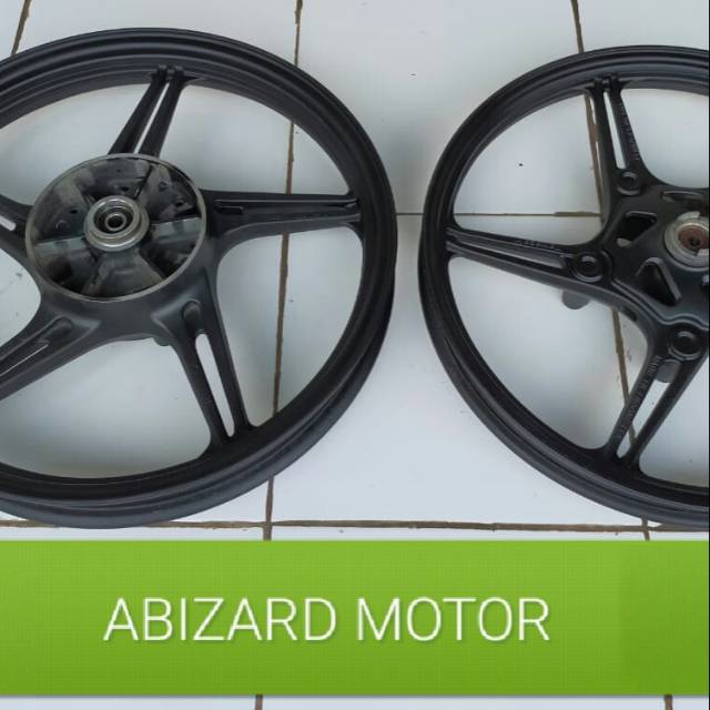 Velg racing kawasaki athlete depan belakang second original