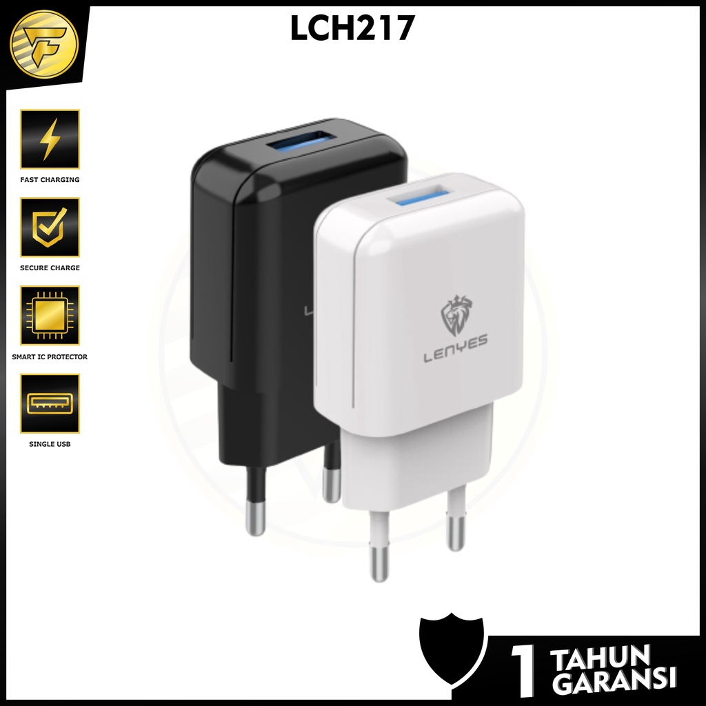 LENYES LCH217 5v 2A adaptor charger Fast Charging 1port USB batok cas HP universal original