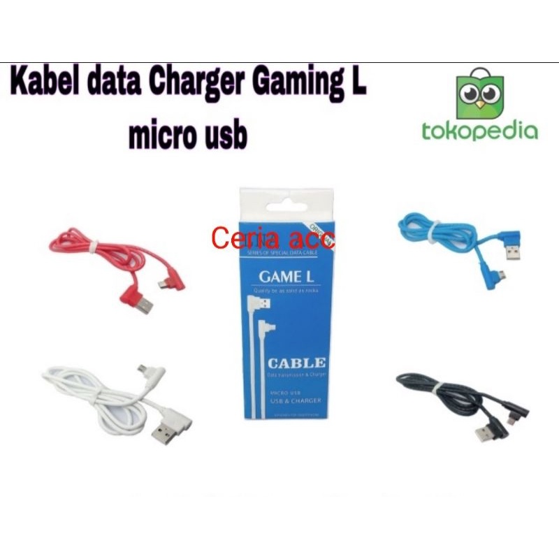 Kabel Data Charger Gaming L Micro Usb