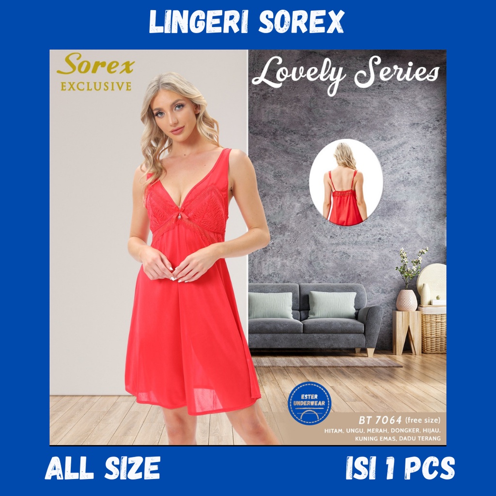 Baju Tidur Wanita Satin Lingerie Sorex Exclusive BT 7064