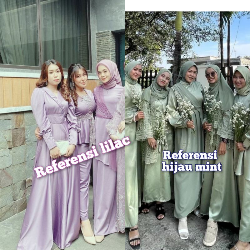 PAKET BRIDESMAID POLOSAN, SERAGAM KELUARGA/PAKET KAIN POLOS VELVET SILK (By: cavali)