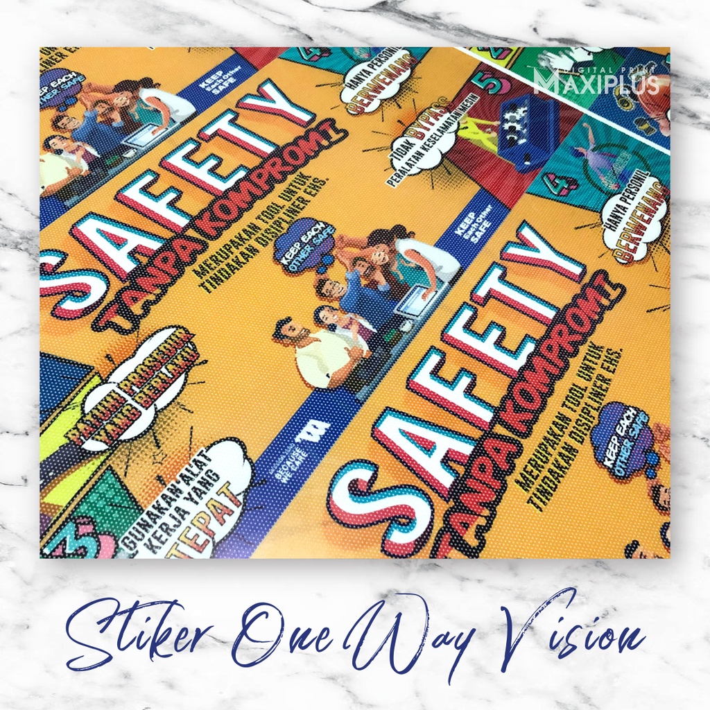 

Stiker One Way Vision/ Stiker One Way / Stiker 1 sisi / Stiker Mobil
