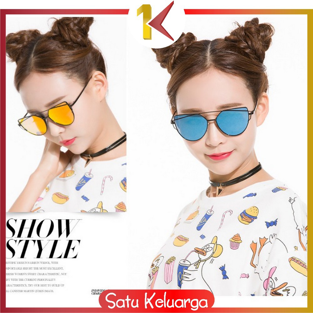 SK-C93-95 Kacamata Fashion Wanita Kekinian  / Kacamata Transparan Murah / Kaca mata Bulat Boboho