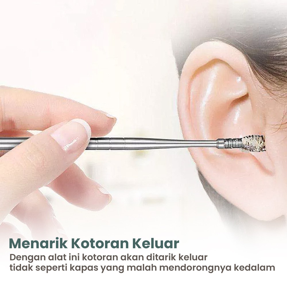 Pembersih Telinga Korek Kuping Ear Wax Picker 7 PCS - COD