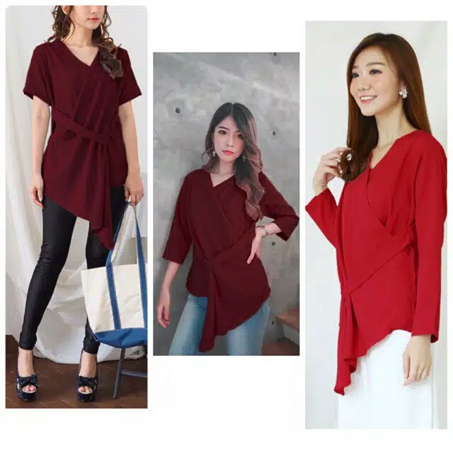 Chamele Atasan Blouse Wanita Model Kimono Simetris 2214