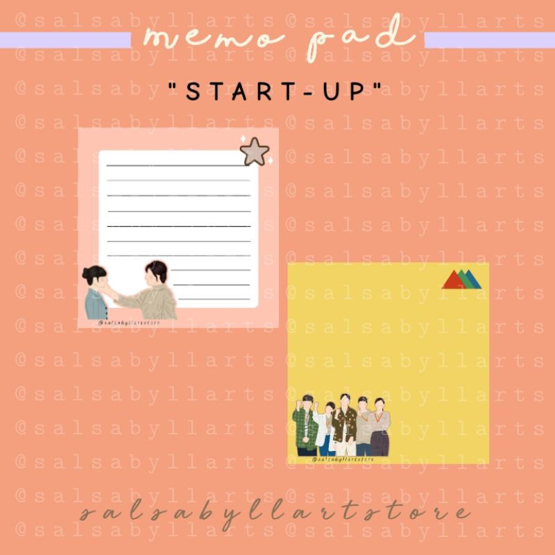 

Memo Pad Series Kdrama "Start-Up" ||salsabyllartstore