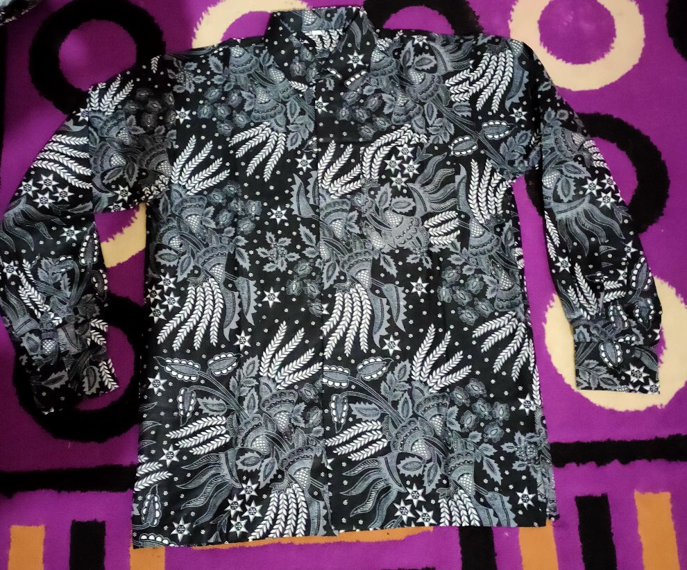 Kemeja Batik Semi Sutra Shyntetic Premium Exclusive Puring Istimewa Bahu Pakai Busa