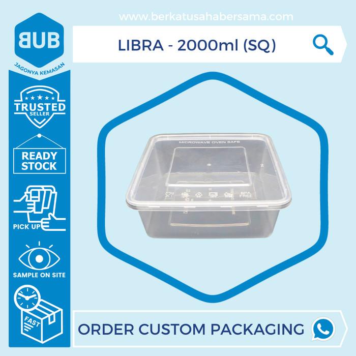 Lay | Thinwall Food Container Box Kotak Square 2000Ml (Sq)