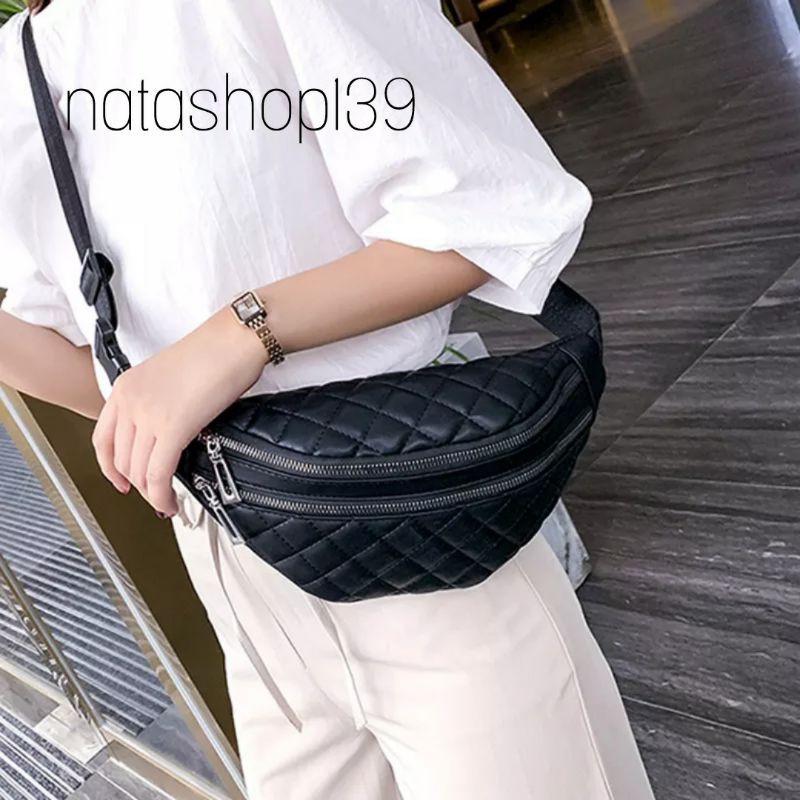 Sale Tas Selempang Bordir Kulit Wanita Tas Waist Bag Fashion Tas Murah