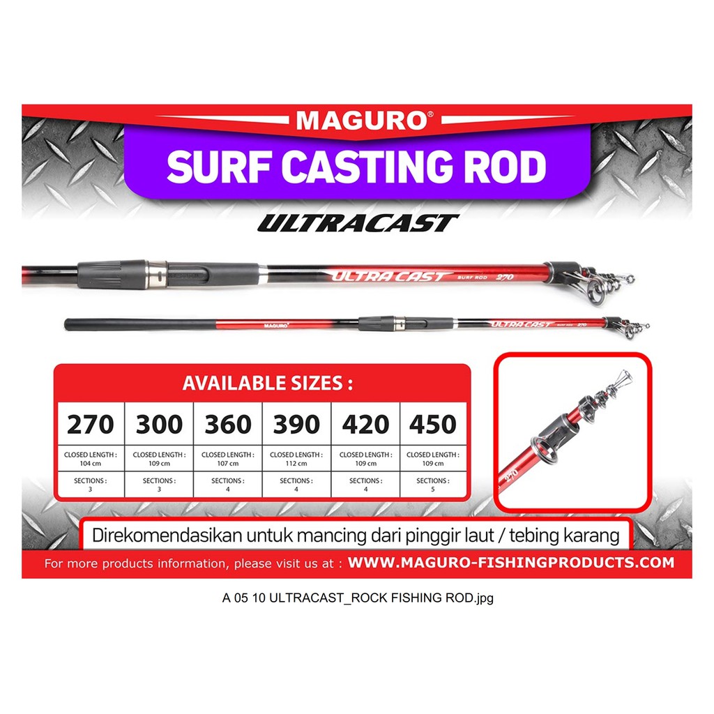 Joran Telescopic Maguro Ultra Cast / Ultracast 360, 390, 420, & 450