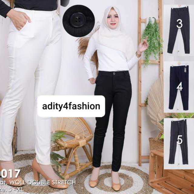  CELANA  KERJA  WANITA  SLIM  FIT  MODEL  PENSIL KANCING 1 