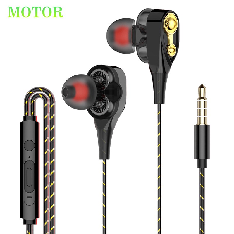 Motor T2 Earphone Dual Dynamic Driver With Accoustic Dumpling