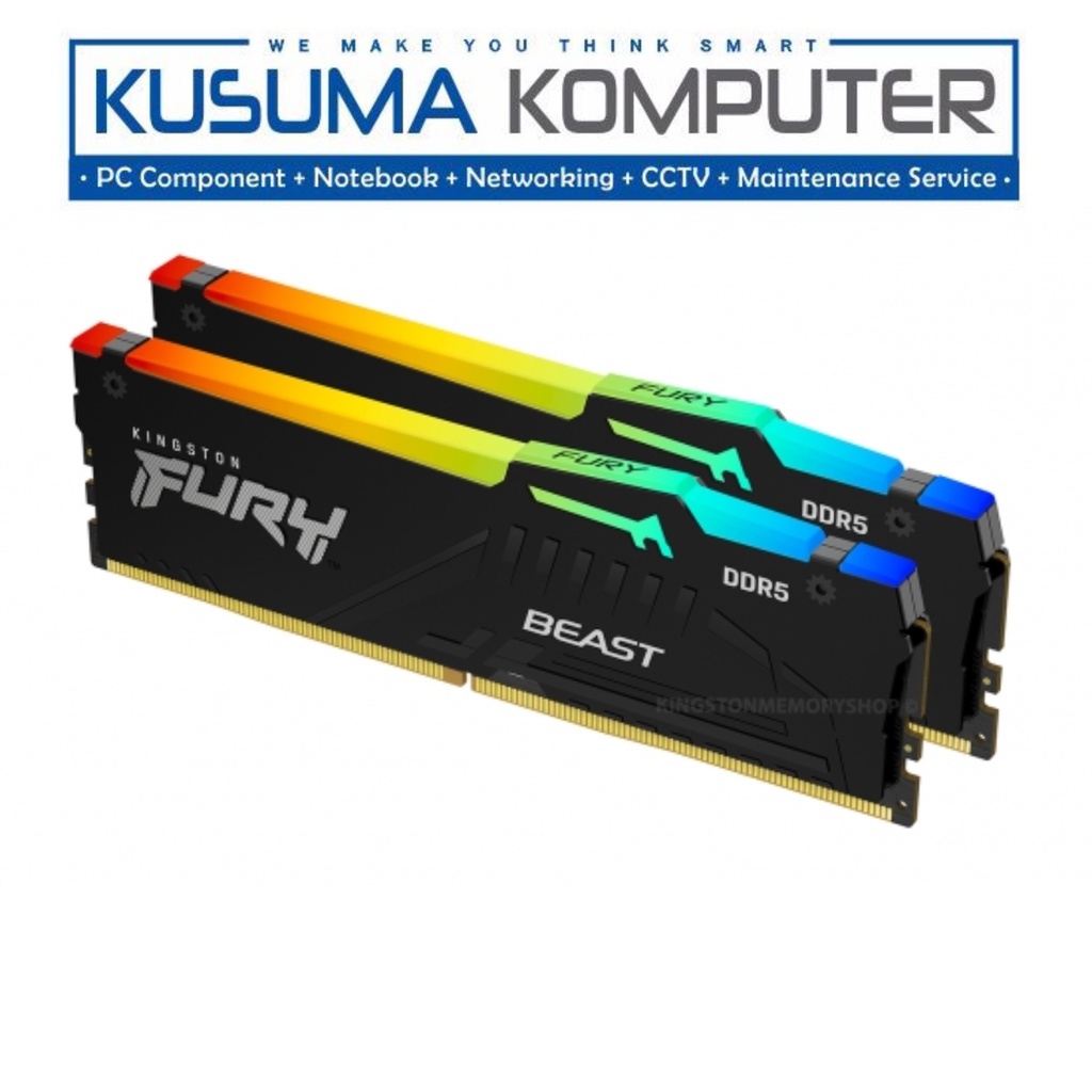 Ram Kingston Fury Beast RGB DDR5 32GB (16GB x2) KF552C40BBAK2-32