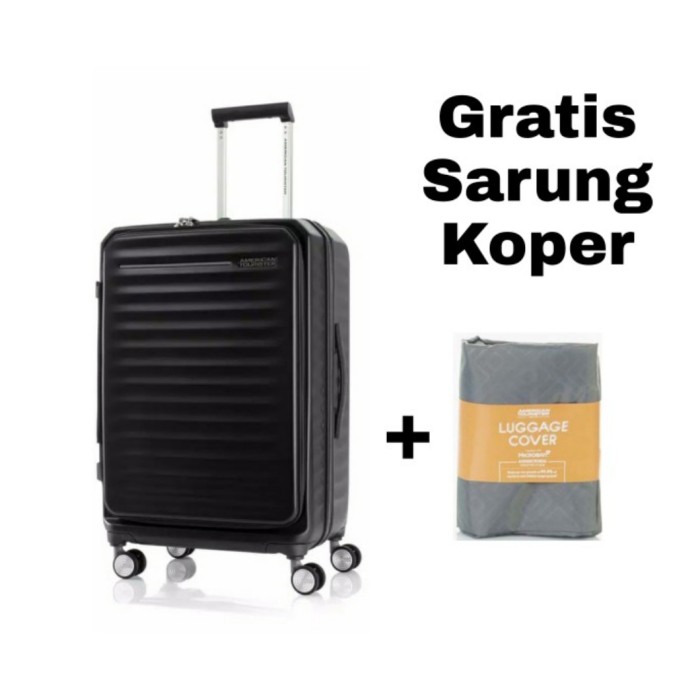 RUMAH TANGGA TRAVEL KOPER AMERICAN TOURISTER FRONTEC FREE COVER SIZE MEDIUM 25 INCH