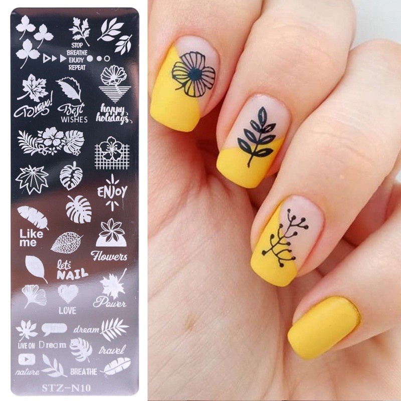 Stamping Plate mix model stamp plate design nail art plat besi hiasan gambar nailart