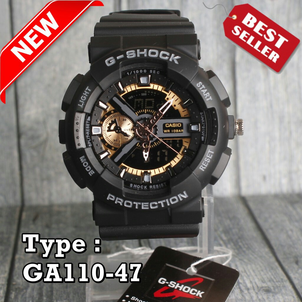 JAM TANGAN PRIA GSHOCK CASIO GA 110 BISA DI BAWA BERENANG GS HITAM MERAH HITAM GOLD HITAM BIRU