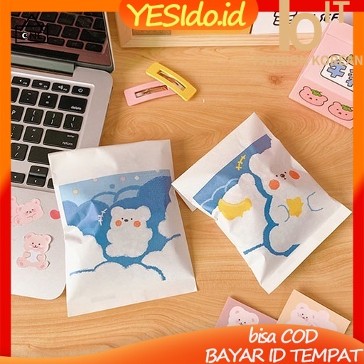 

Simple Ins Paper Bag Tas Penyimpanan Kartun Lucu Mini Snack Candy Bear Tas Hadiah Ulang Tahun A one