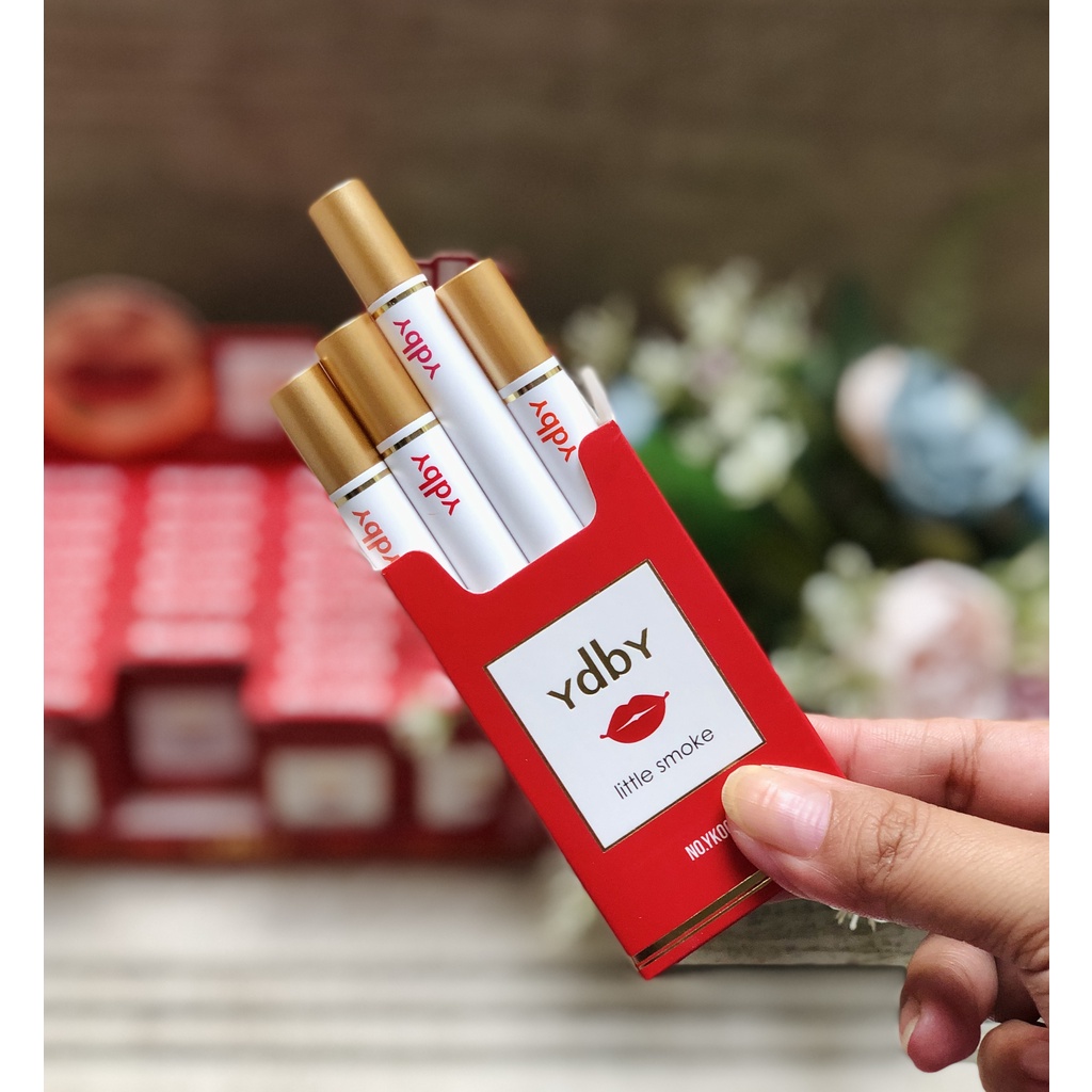 LIPSTIK YDBY LITTLE SMOKE LIPSTIK 1 SET ISI 4 PCS LIPSTIK MINI LIPCREAM LIPMATTE LIPTINT MURAH HARGA