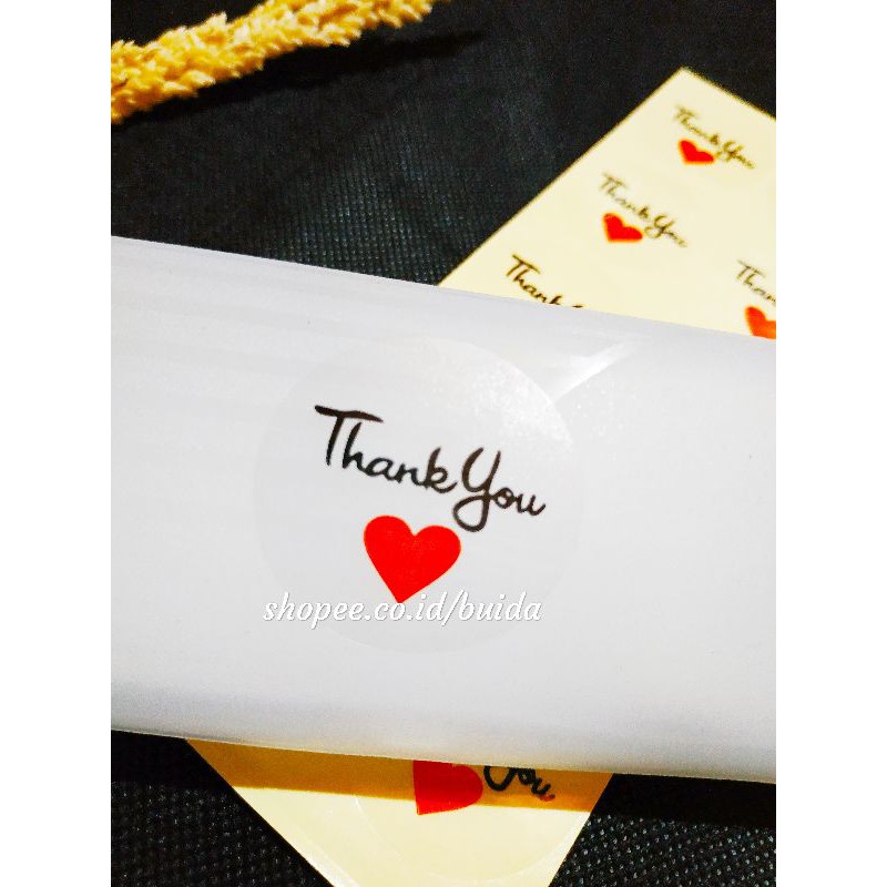 

Sticker Thank You Stiker label Transparan Bening segel kemasan packaging sealer hampers frozen food