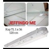 Kap TL LED 1x36 waterproof IP65 120cm rumah lampu T8 TL LED 120 cm