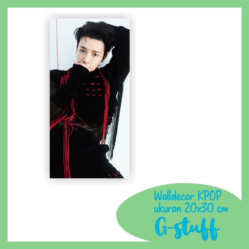 WALLDECOR DONGHAE SUPER JUNIOR UKURAN 15X30 WALL DECOR POSTER KAYU  HIASAN KPOP