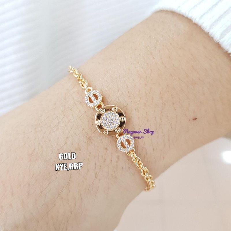 Gelang premium zircon,mewah,unik,cantik,tahan lama