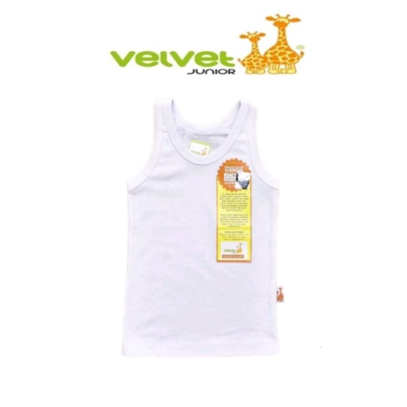 Velvet junior singlet kaos dalam putih isi 1 pc NB XS S M L LB 2 3 4 5 6 7