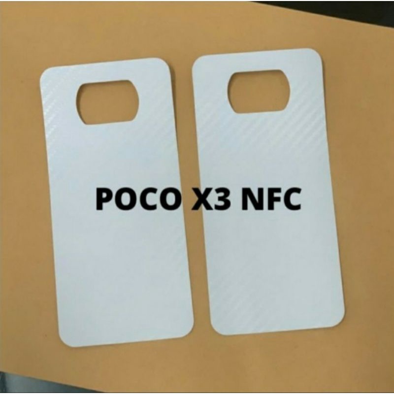 Poco X3 NFC X3 PRO skin carbon anti gores belakang karbon