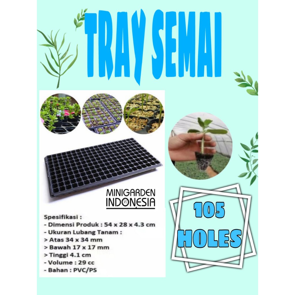 TRAY SEMAI POT TRAY 105 LUBANG Traypot Bibit Biji Nampan Benih Seedling pot Hidroponik tanaman