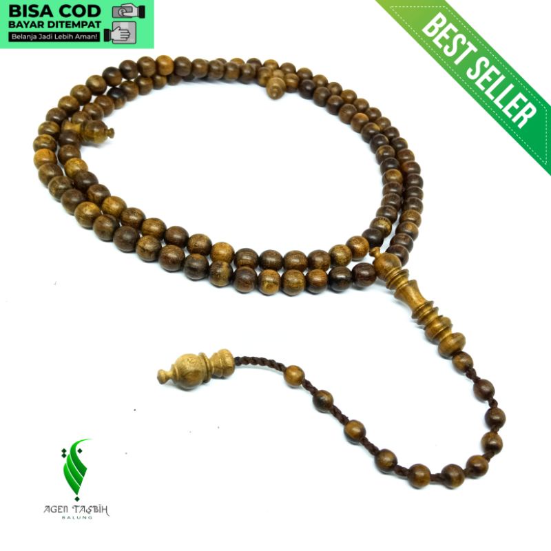 (COD) Tasbih Kayu Kemuning Hitam Asli Size 8mm, Tasbih 99 Butir, Tasbi Muslim, Tasbih Kayu Langka Bertuah Nusantara