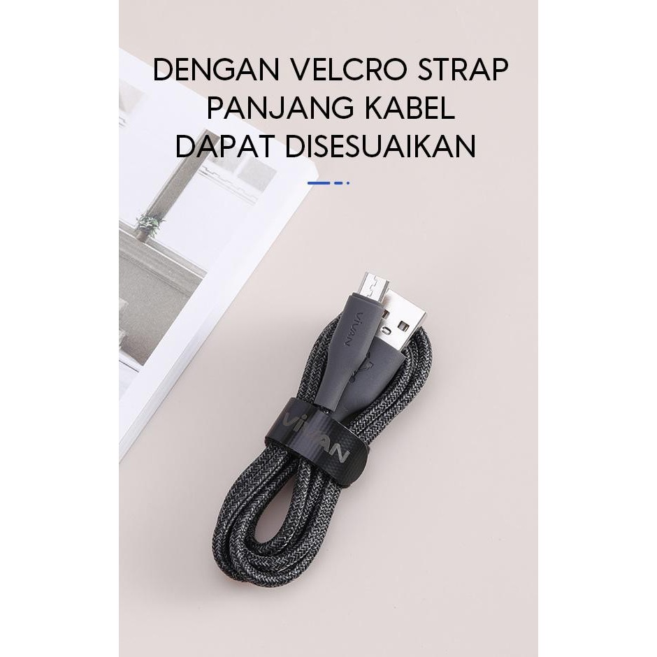 NA - Kabel Micro USB Vivan 100cm Fast Charging 2.4A Data Cable Fm 100S