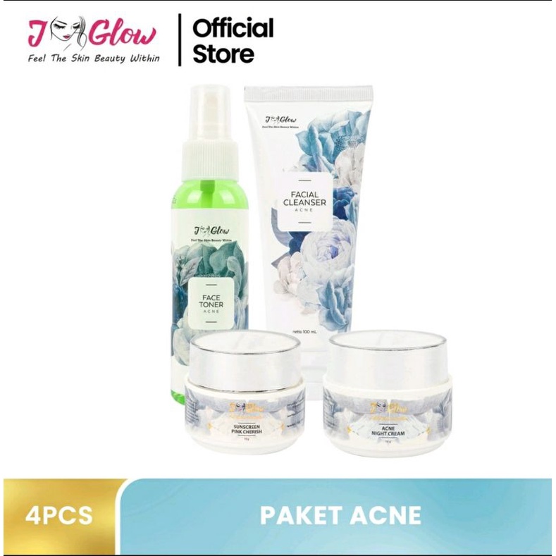 JGLOW Skincare Paket Acne ampuh aman halal dan BPOM