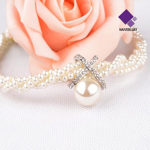 Kalung Rantai Choker Dengan Liontin Mutiara Untuk Wanita