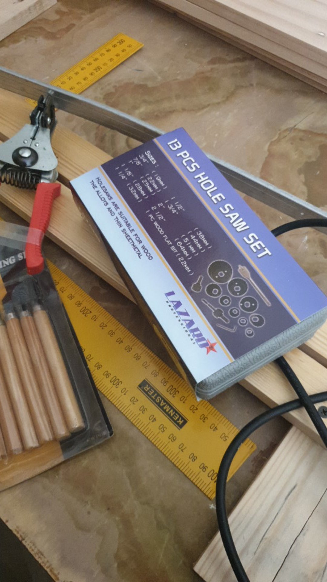 Holesaw Set Hole Saw Kit 13 Pcs Pelubang Kayu Pvc 13 Pcs Hidroponik Holesaw Kit Carbon Steel 13pc