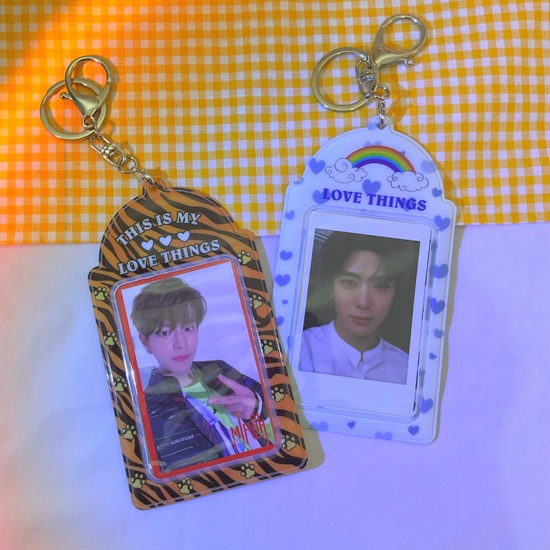 pc card holder kpop deco poca cover Sanrio sleeve cute toploader id card keychain cow horangi