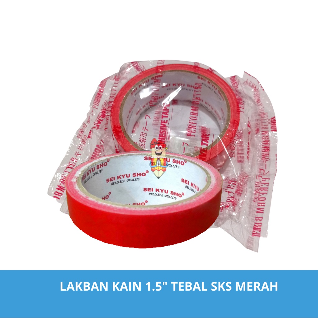 

Lakban Kain 1.5 Inch SKS Merah