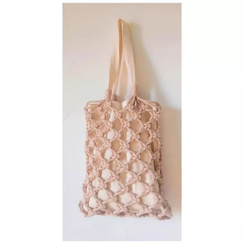 macrame tote bag
