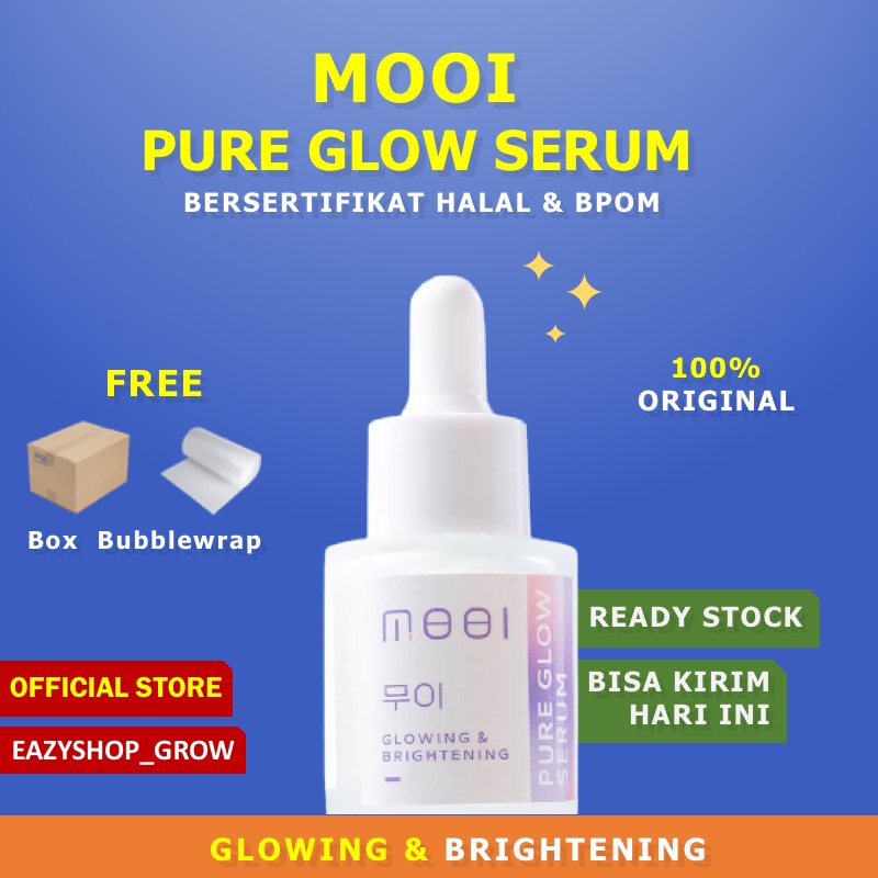 [COD] 100% ORIGINAL MOOI Pure Glow Serum - Serum Wajah Glowing Korea serum korea serum glowing serum