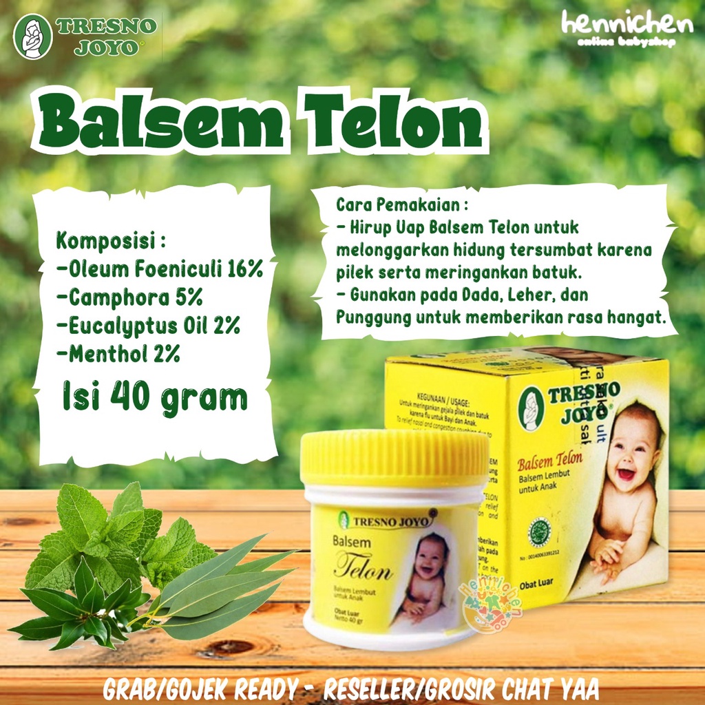 TERMURAH Balsem Telon Anak Tresno Joyo 40 Gram 20 gram