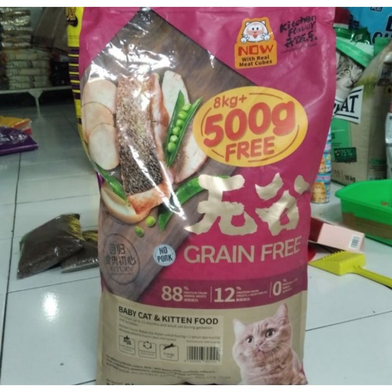 grab gojek - kitchen flavor baby cat &amp; kitten cat food 8kg - KF baby