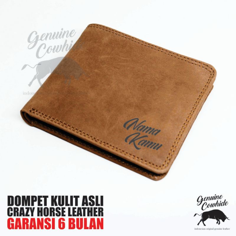 Dompet Pria Kulit Asli Jenis Crazy Horse Leather Full Kulit