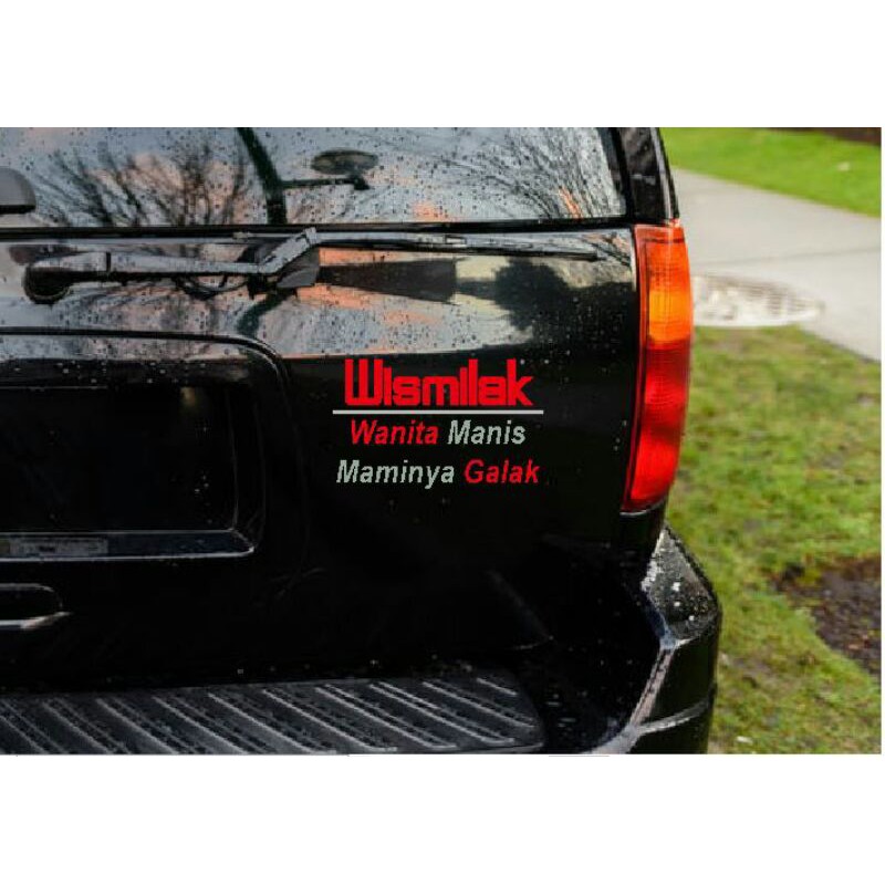 Stiker Wismilak Wanita Kata Kalimat Tulisan Lucu Humor Truk Mobil Kaca