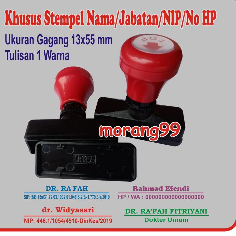 

stempel nama dokter/NIP/Jabatan ,,